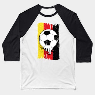 Vintage German Flag with Football // Retro Germany Soccer Baseball T-Shirt